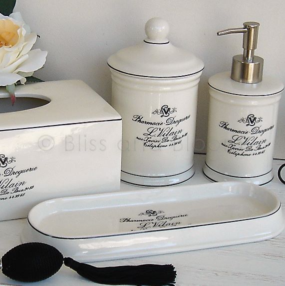 French script 3pc vanity set Bliss and Bloom